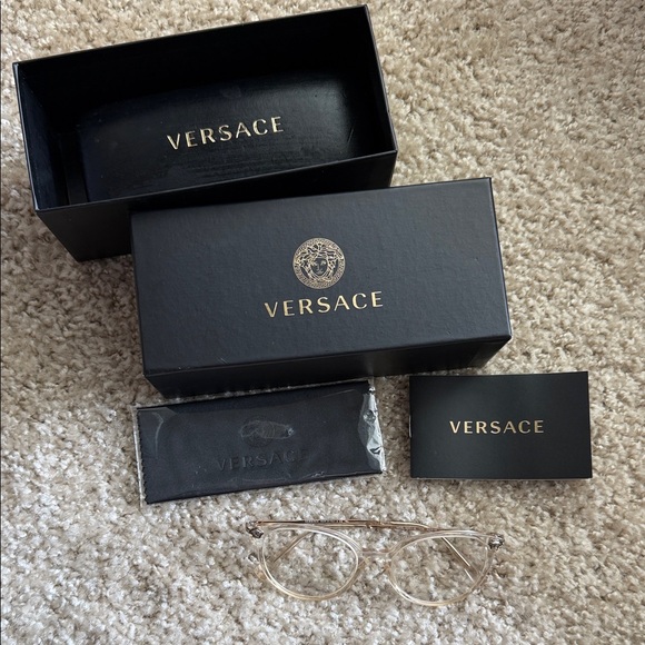 Versace Clear Frame Glasses blue light - Picture 2 of 5